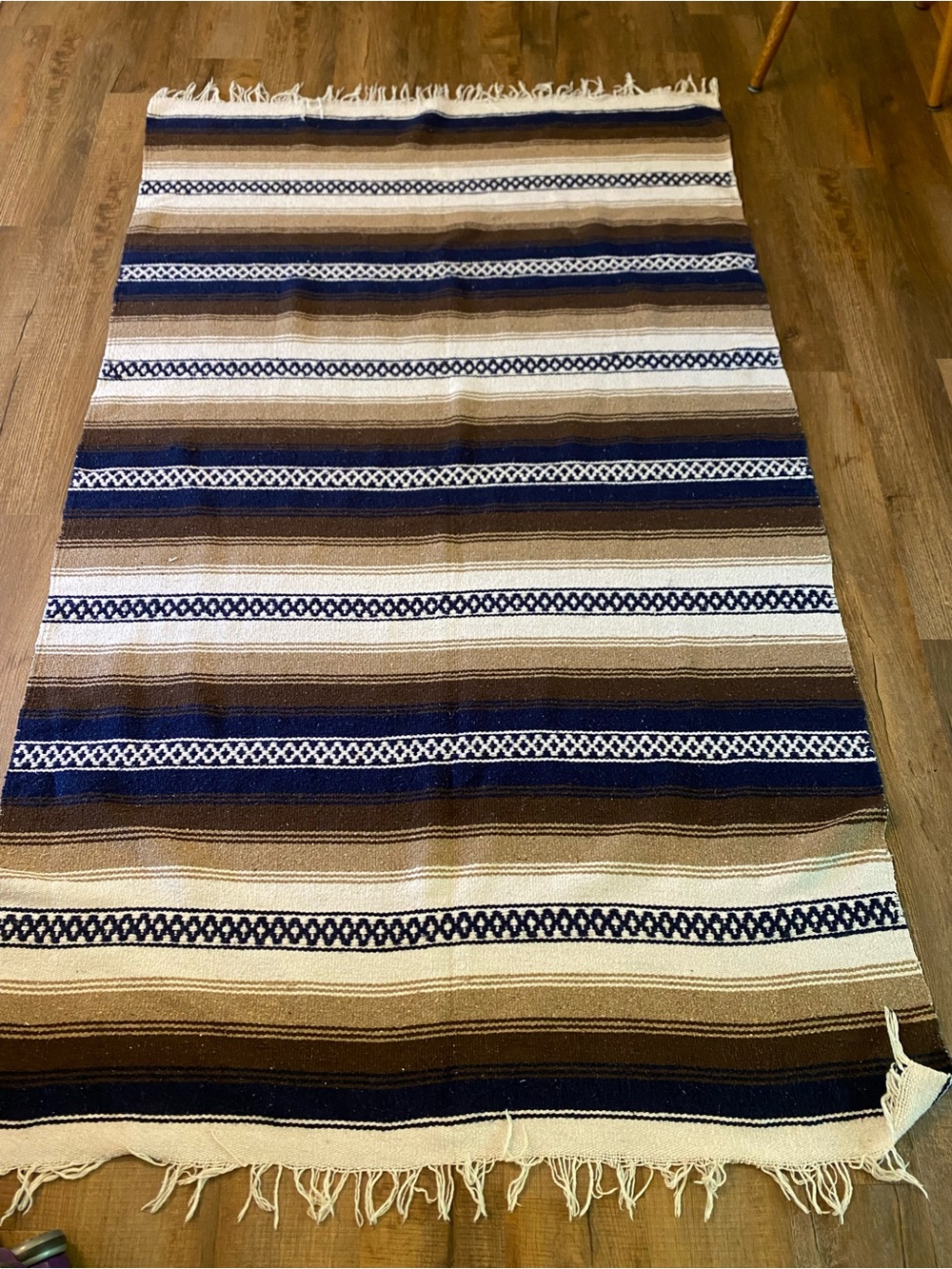 Striped Woven Mexican Blanket